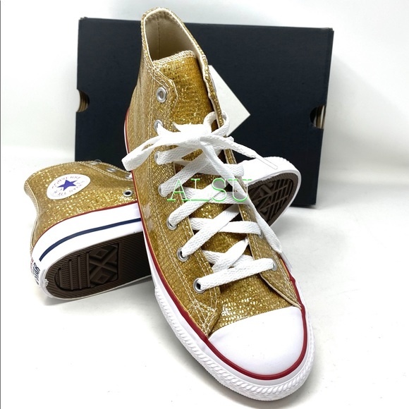 Converse Ctas High Top Gold Kids Sneakers - Picture 9 of 10